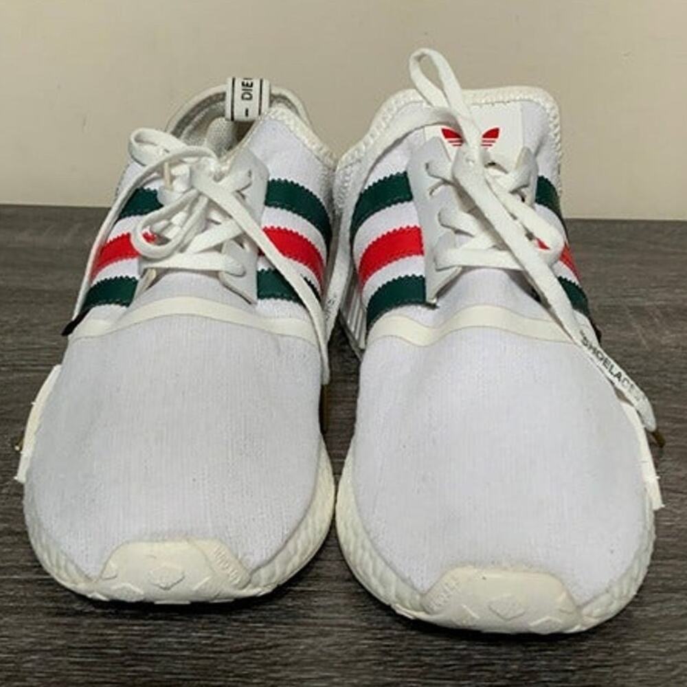 Adidas NMD Nast White Red Green Athletic Sneakers Women’s Size 9.5 USED